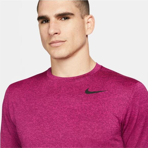 NWT Nike Men's Dri-Fit SS Utility Static Training Tee T-Shirt Team Maroon 2XL - Picture 3 of 8